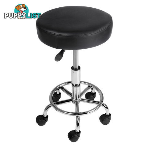 Round PU Swivel Salon Stool White