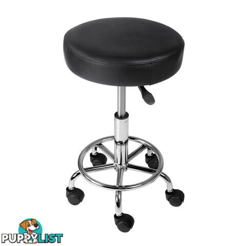 Round PU Swivel Salon Stool White