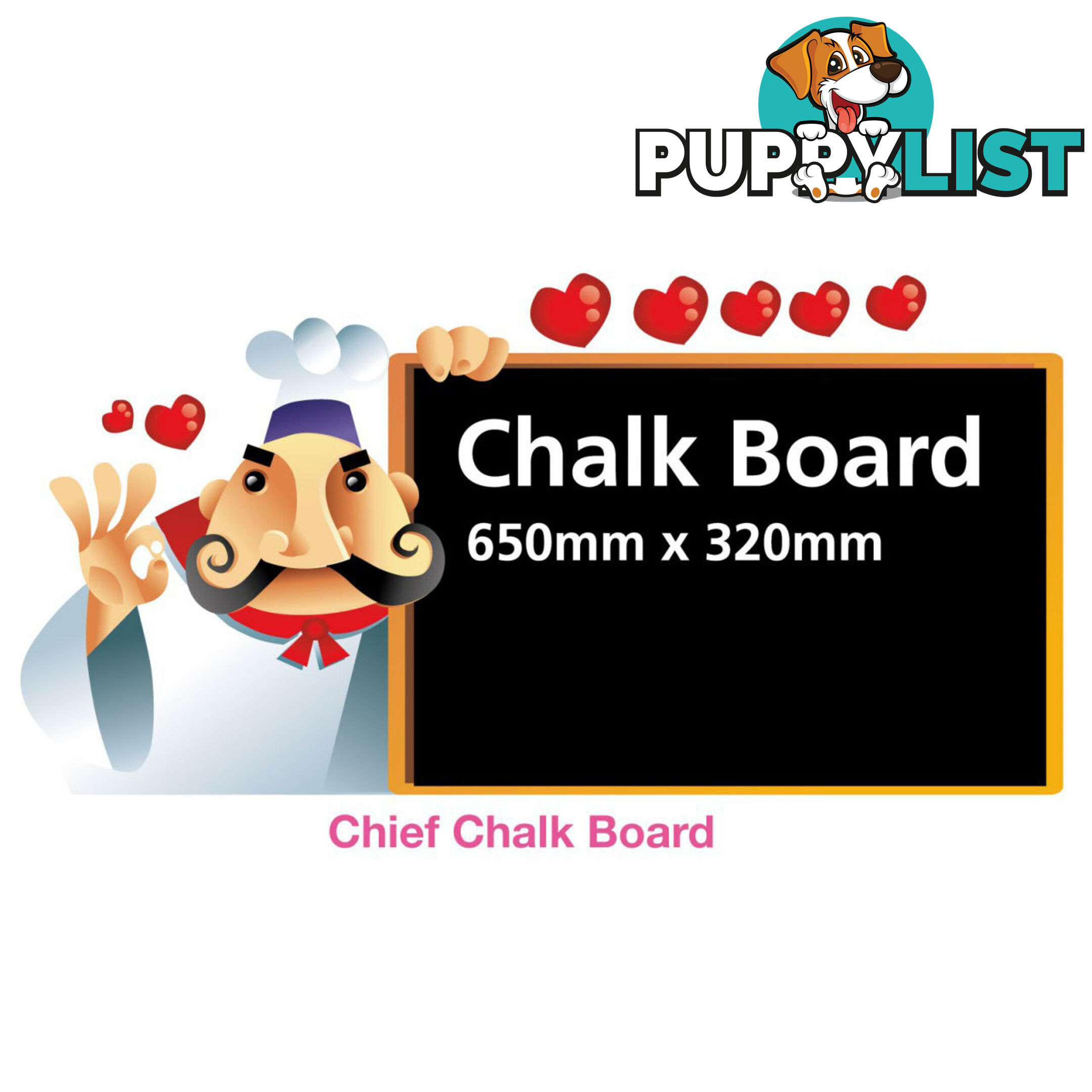 Funky Chef Menu Chalk Board Black Board Wall Stickers