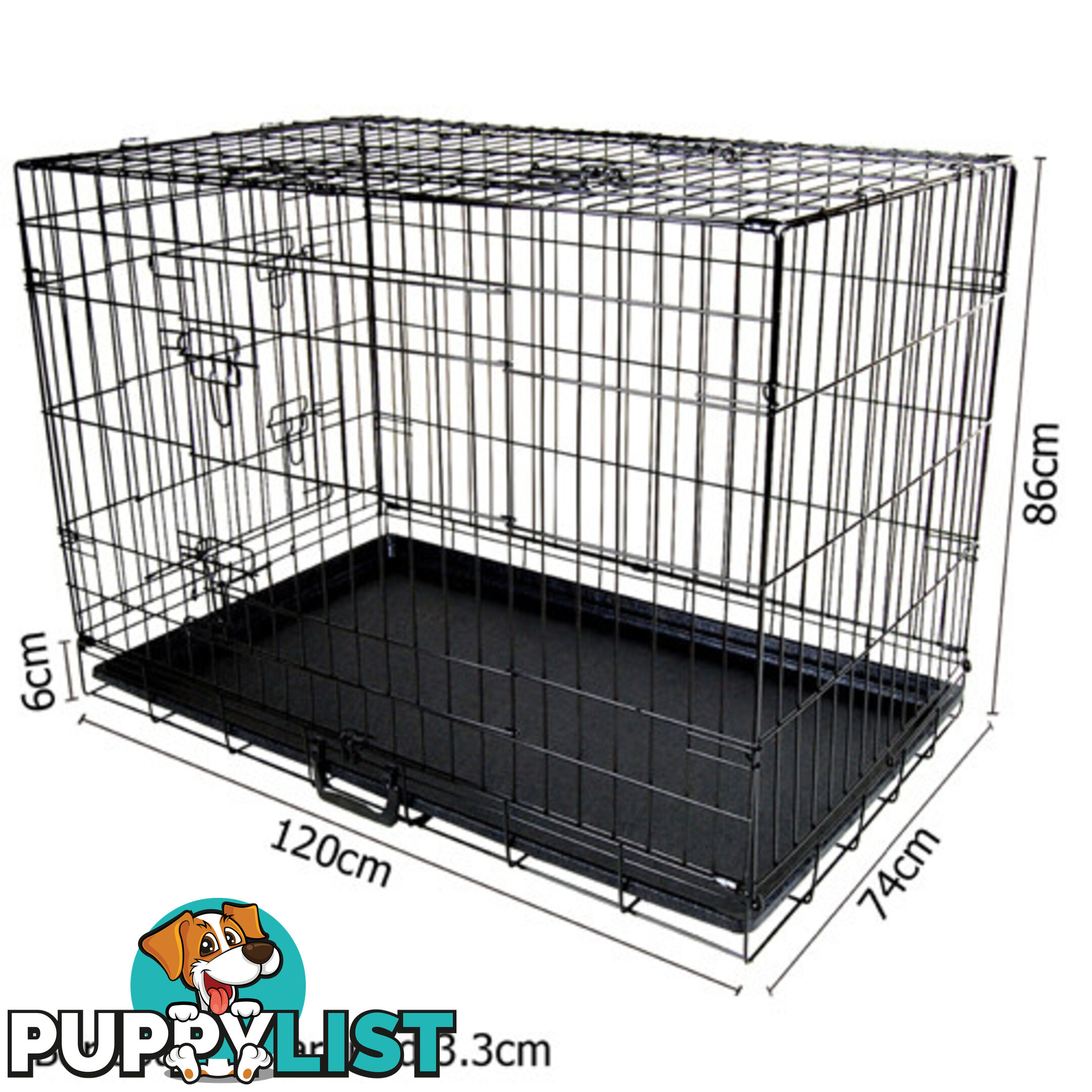 48 Inch Metal Collapsible Dog Cage