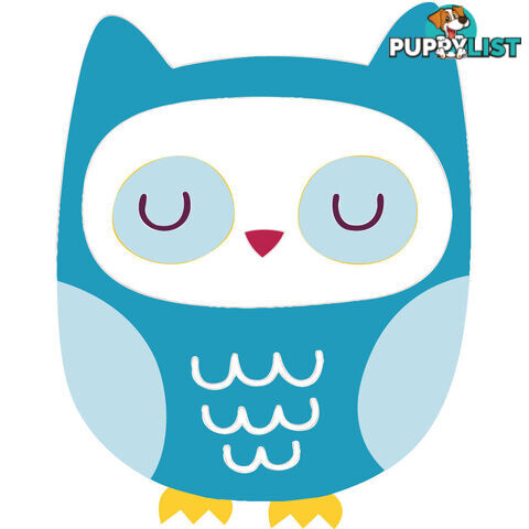 Blue Owl Wall Stickers - Totally Movable and Reusable