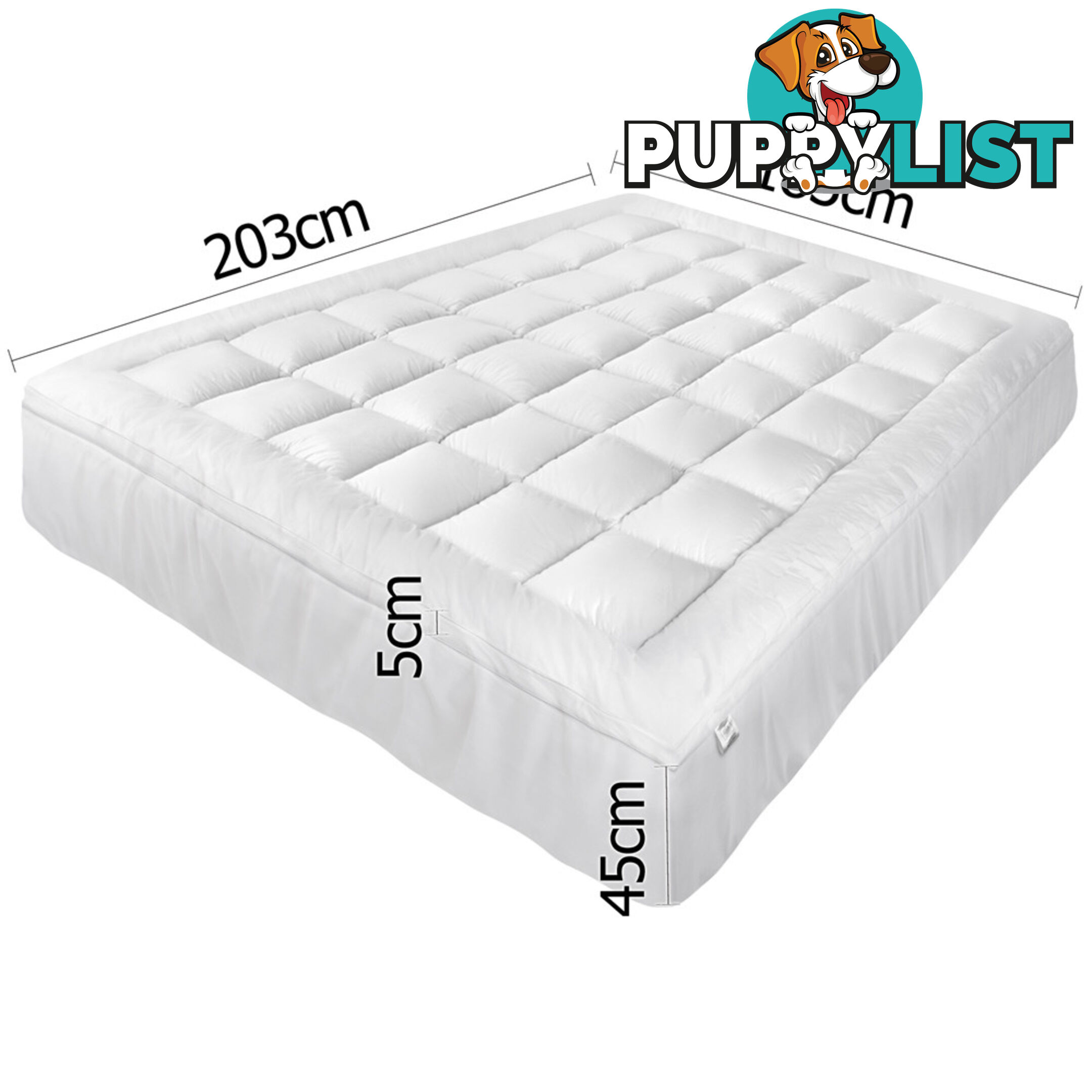 Pillowtop Mattress Topper Memory Resistant Protector Pad Cover King