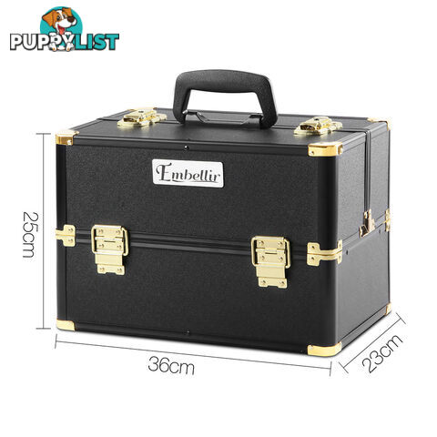 Make Up Cosmetic Beauty Case  Black & Gold