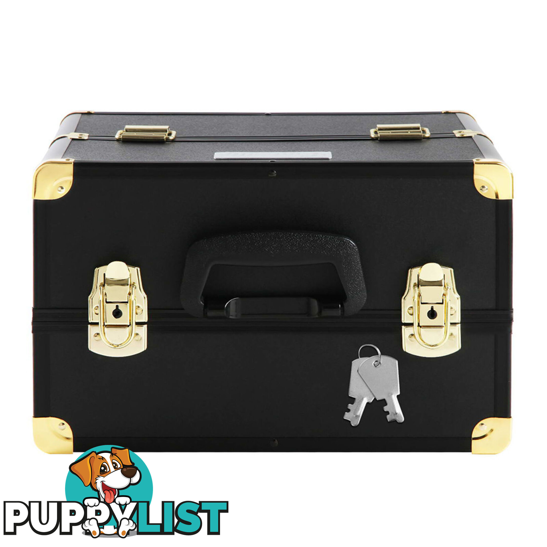 Make Up Cosmetic Beauty Case  Black & Gold