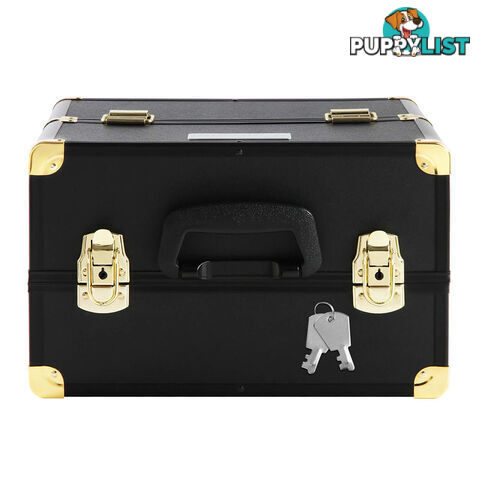 Make Up Cosmetic Beauty Case  Black & Gold