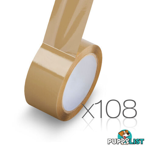 108 Rolls Packing Tape - 48mm x 75m - Brown