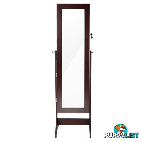 Mirror Jewellery Cabinet Storage 146cm Walnut