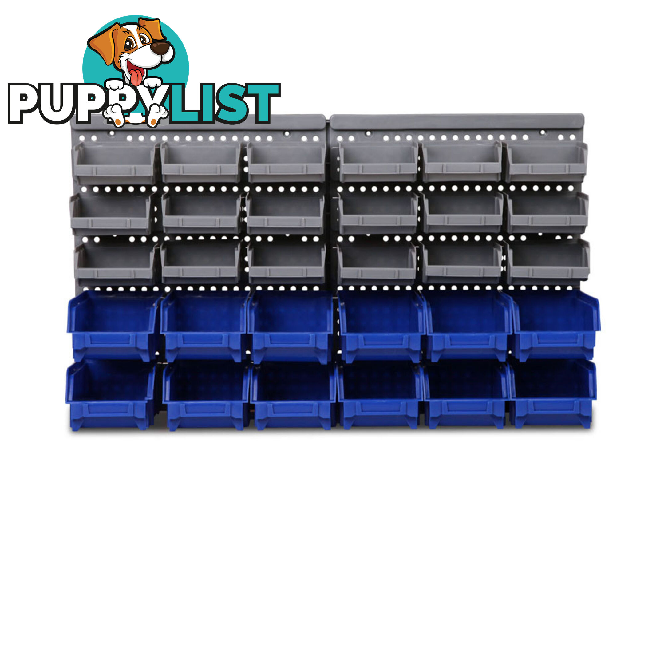 30 Bin Wall Mounted Storage Rack