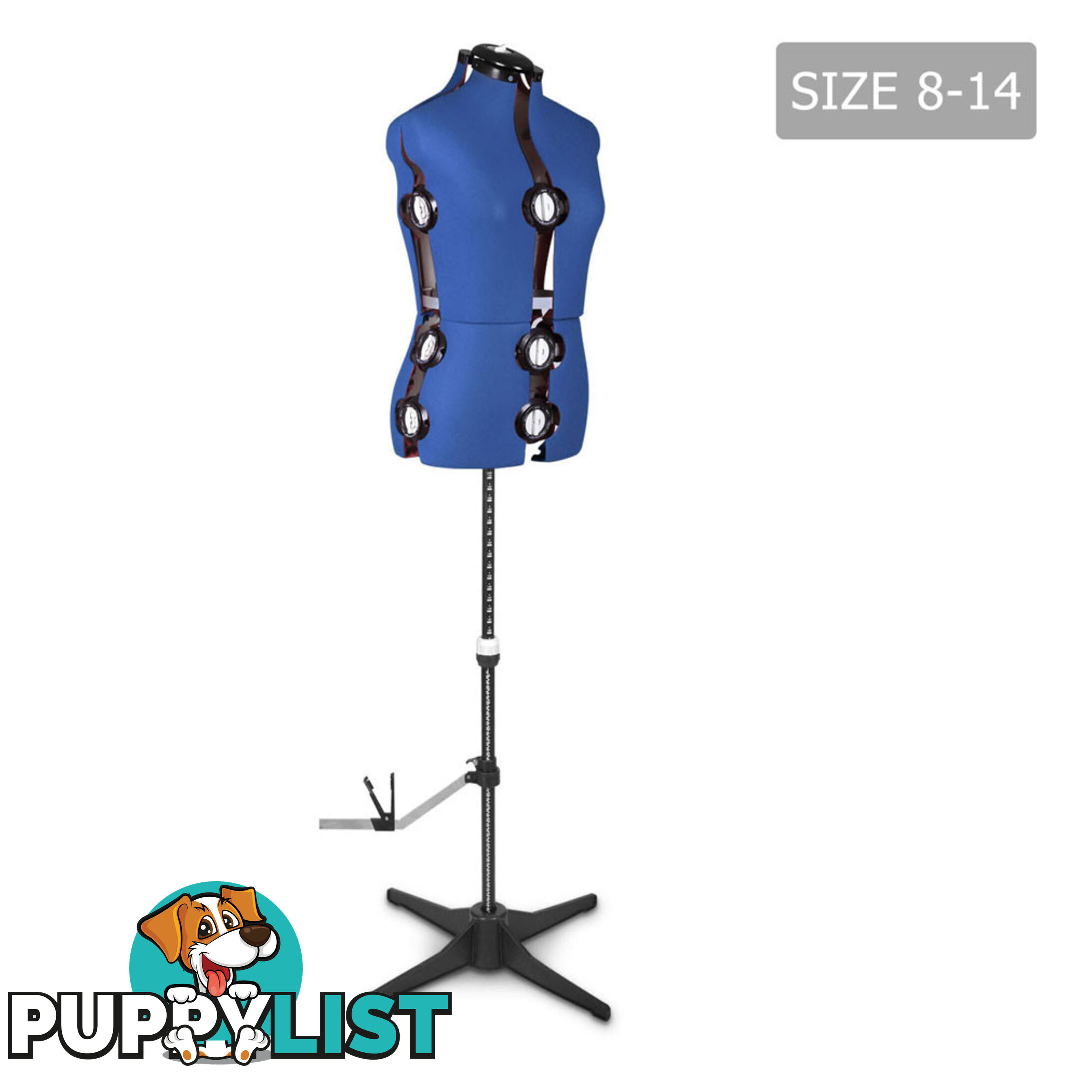 Adjustable Dressmaking Mannequin SZ8-14 - Blue