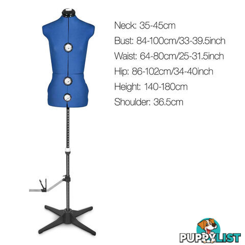 Adjustable Dressmaking Mannequin SZ8-14 - Blue