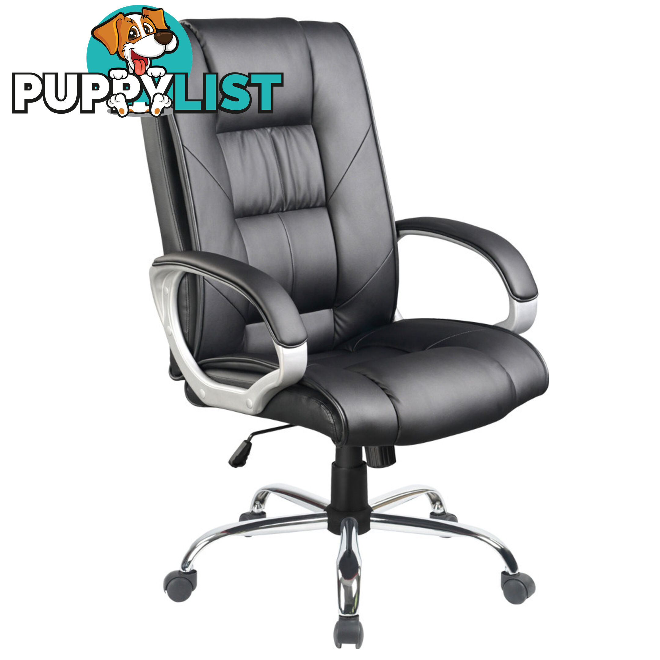 Executive PU Leather Office Computer Chair Black