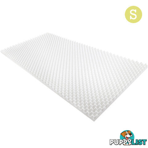 Deluxe Egg Crate Mattress Topper 5 cm Underlay Protector Single