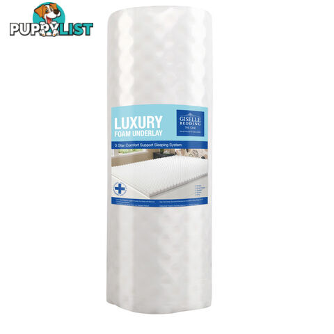 Deluxe Egg Crate Mattress Topper 5 cm Underlay Protector Single