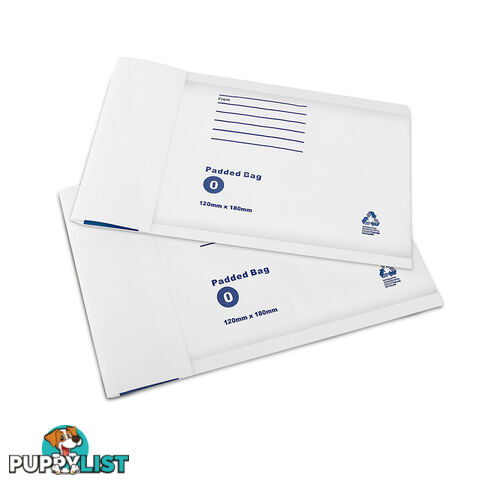 Set of 100 Bubble Padded Mailer Bag - 160mm x 230mm