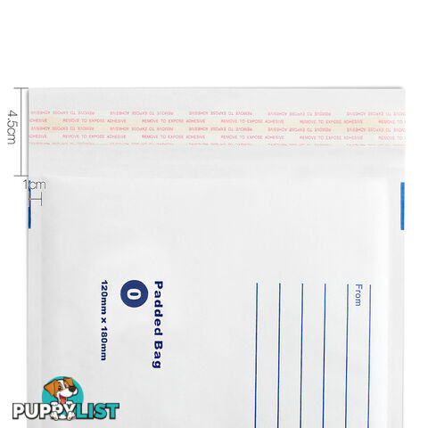 Set of 100 Bubble Padded Mailer Bag - 160mm x 230mm