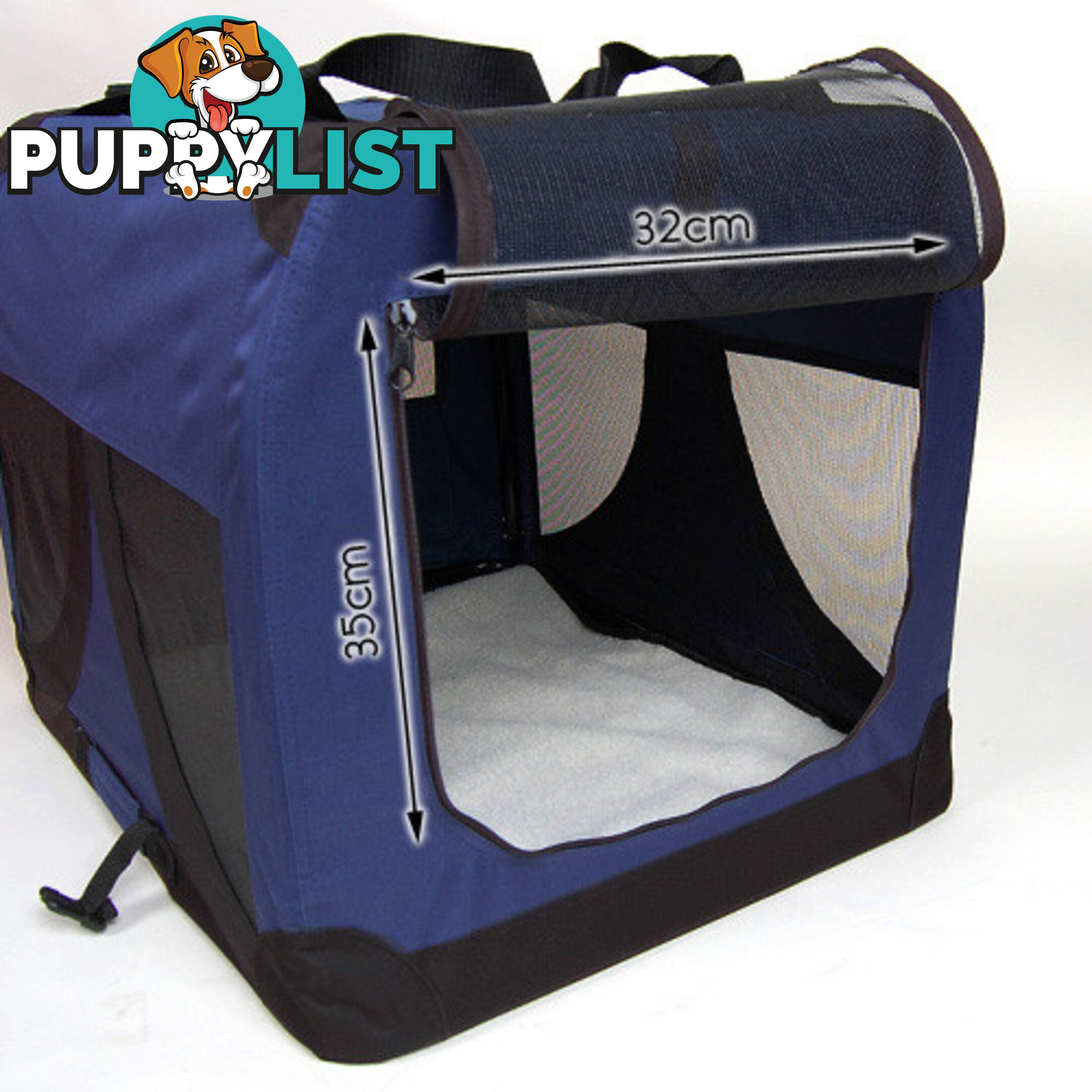 Large Portable Soft Pet Dog Crate Cage Kennel Blue