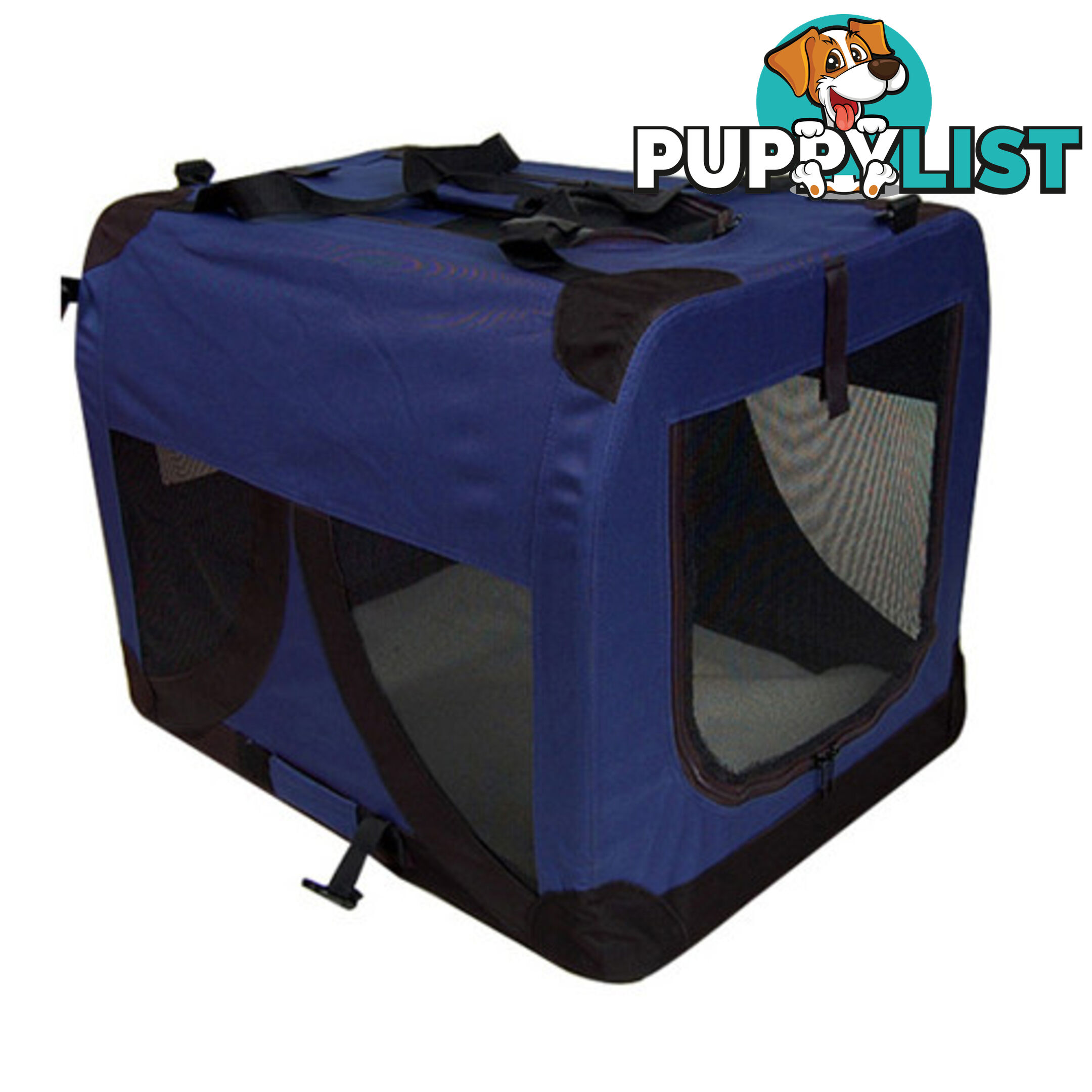 Large Portable Soft Pet Dog Crate Cage Kennel Blue