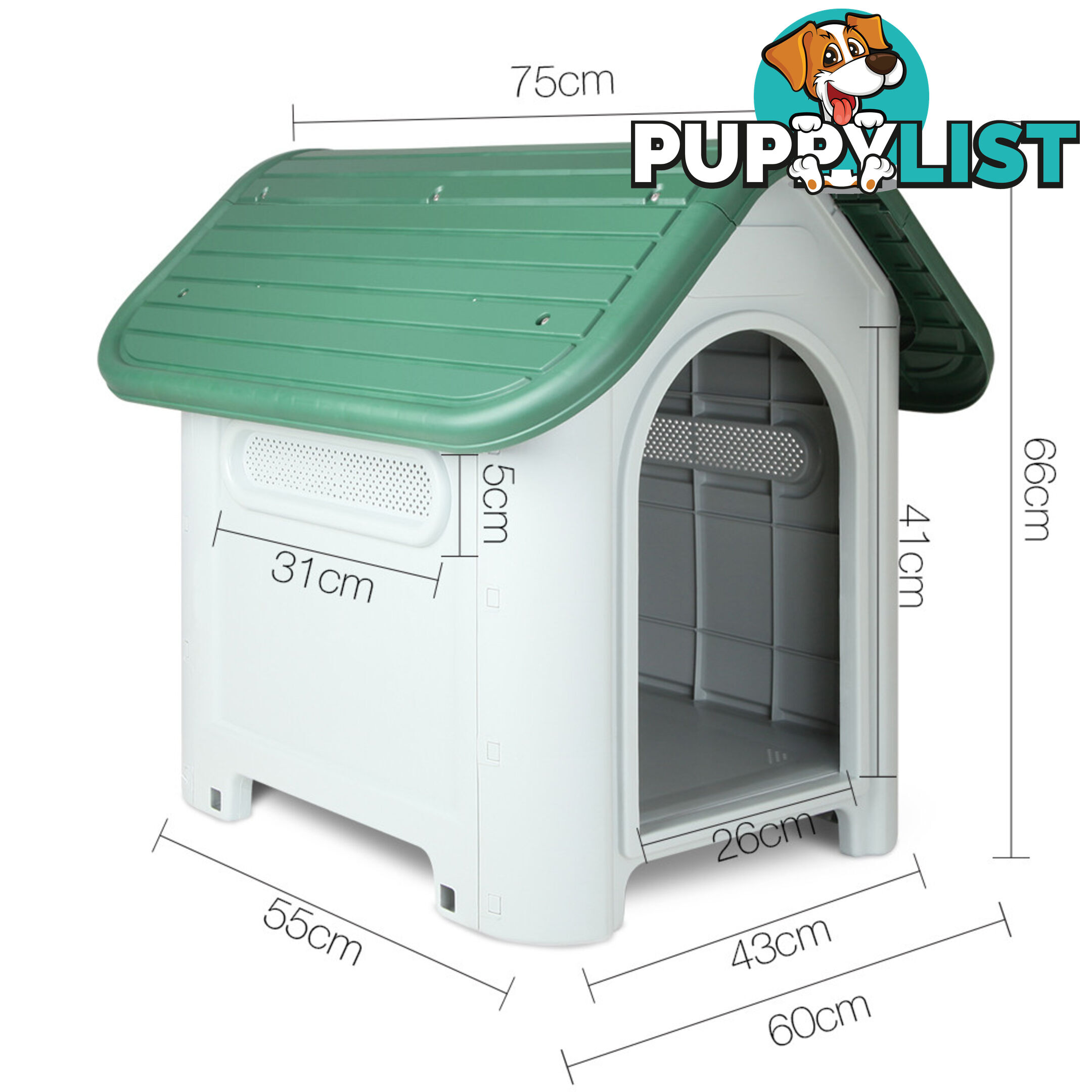 Green Dog Kennel  66CM