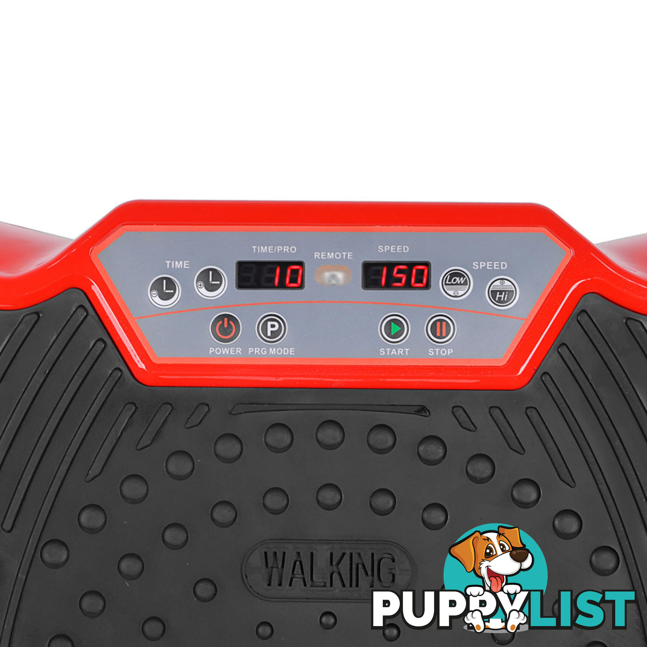 1000W Vibrating Plate with Roller Wheels - Red