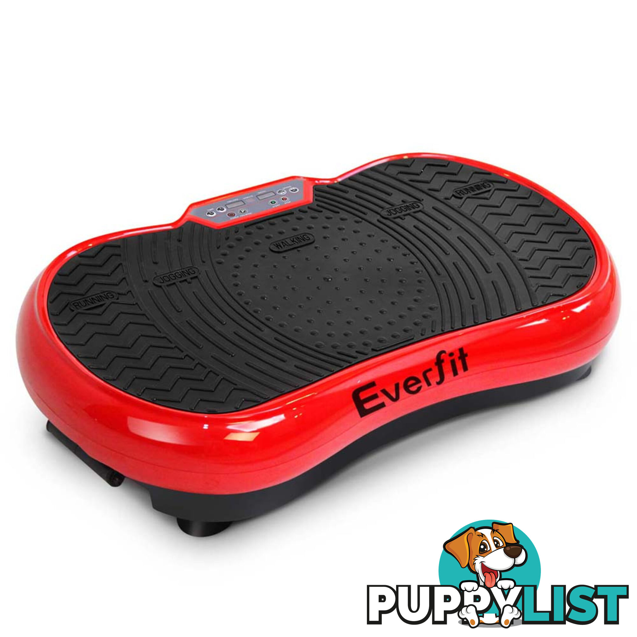 1000W Vibrating Plate with Roller Wheels - Red