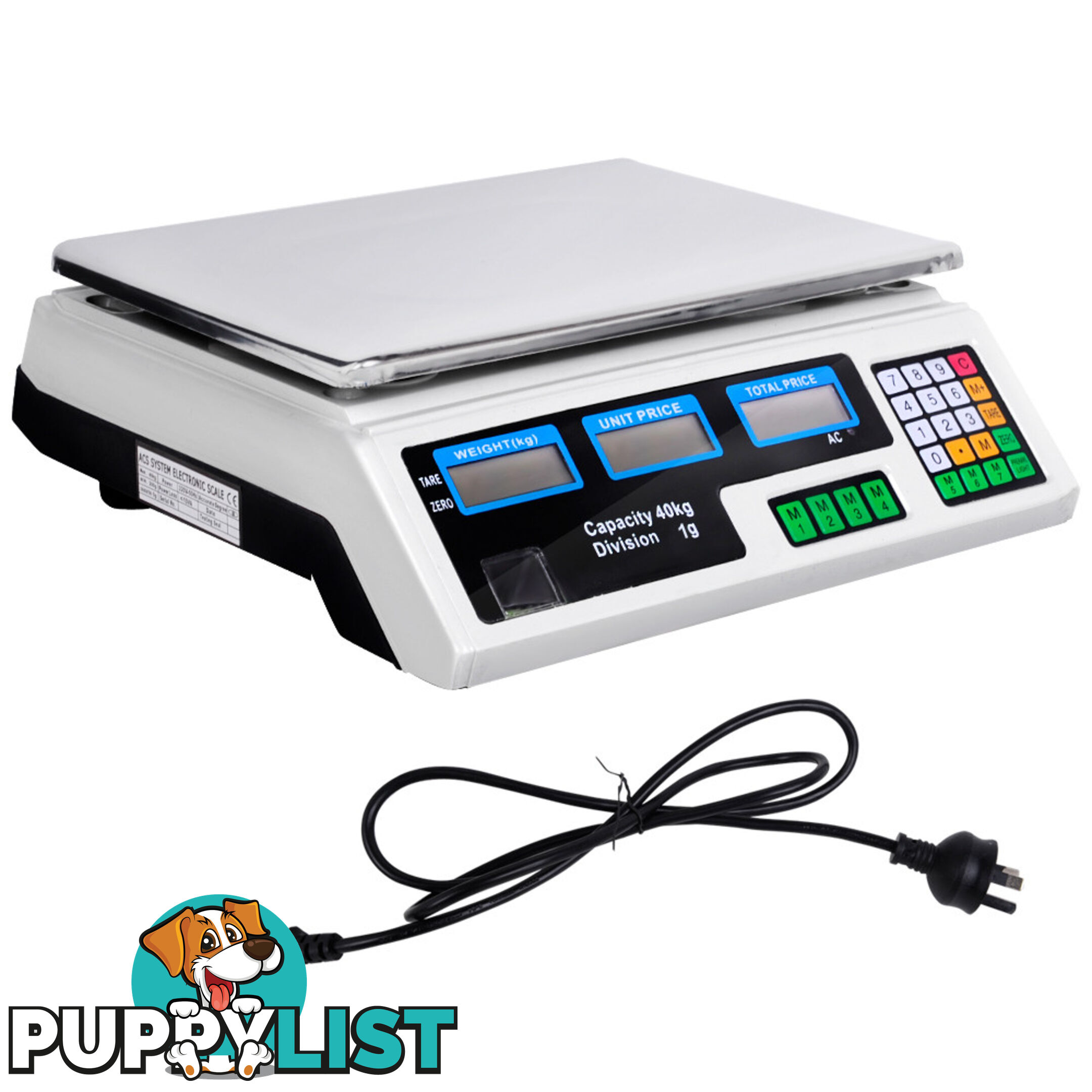 Kitchen Electronic Digital Scales 40kg  White