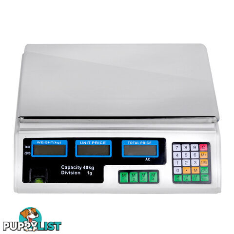 Kitchen Electronic Digital Scales 40kg  White