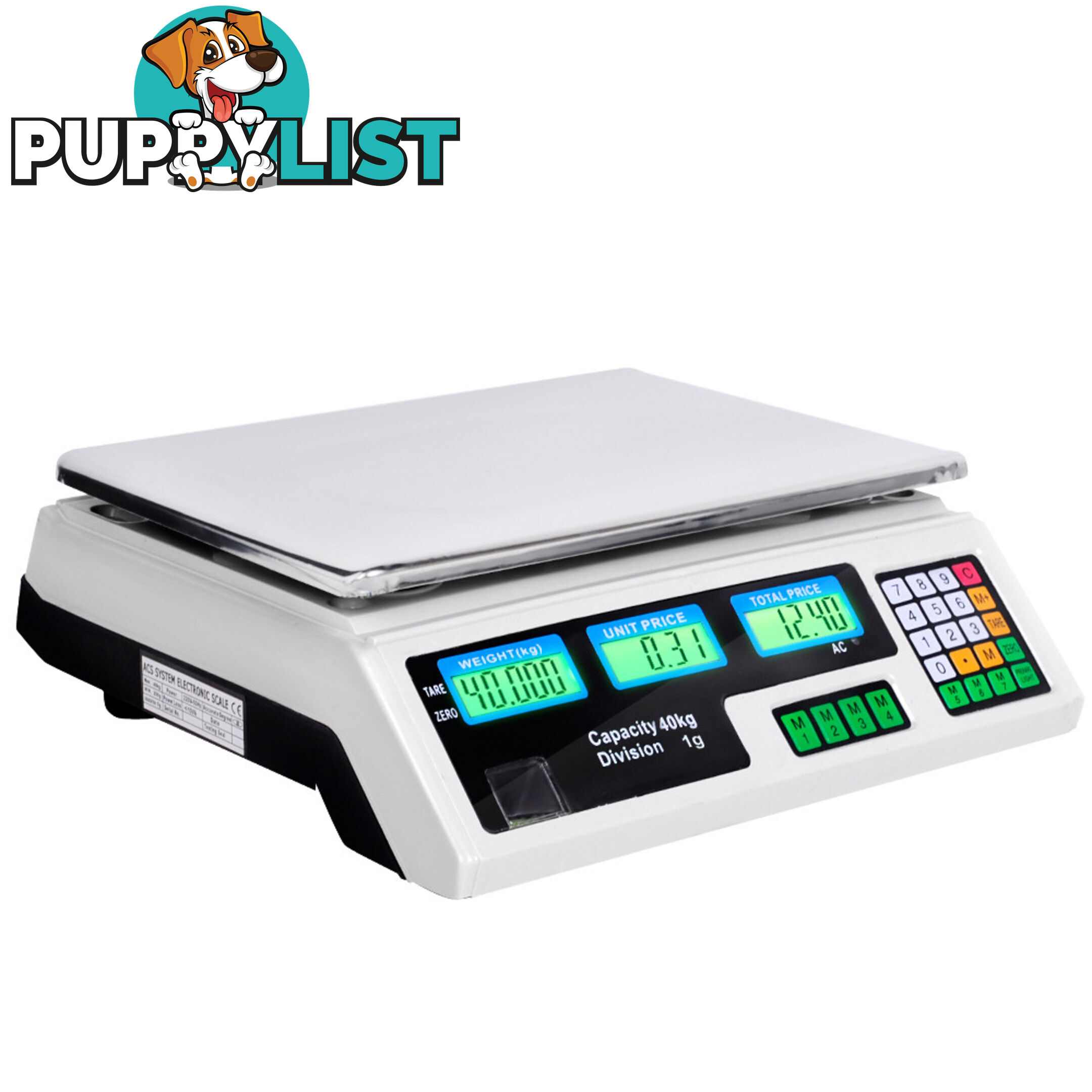 Kitchen Electronic Digital Scales 40kg  White