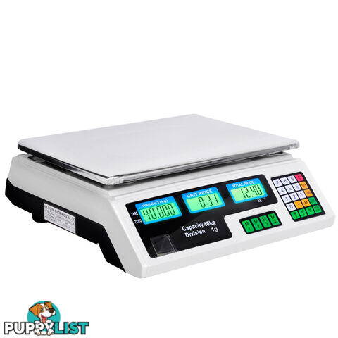 Kitchen Electronic Digital Scales 40kg  White