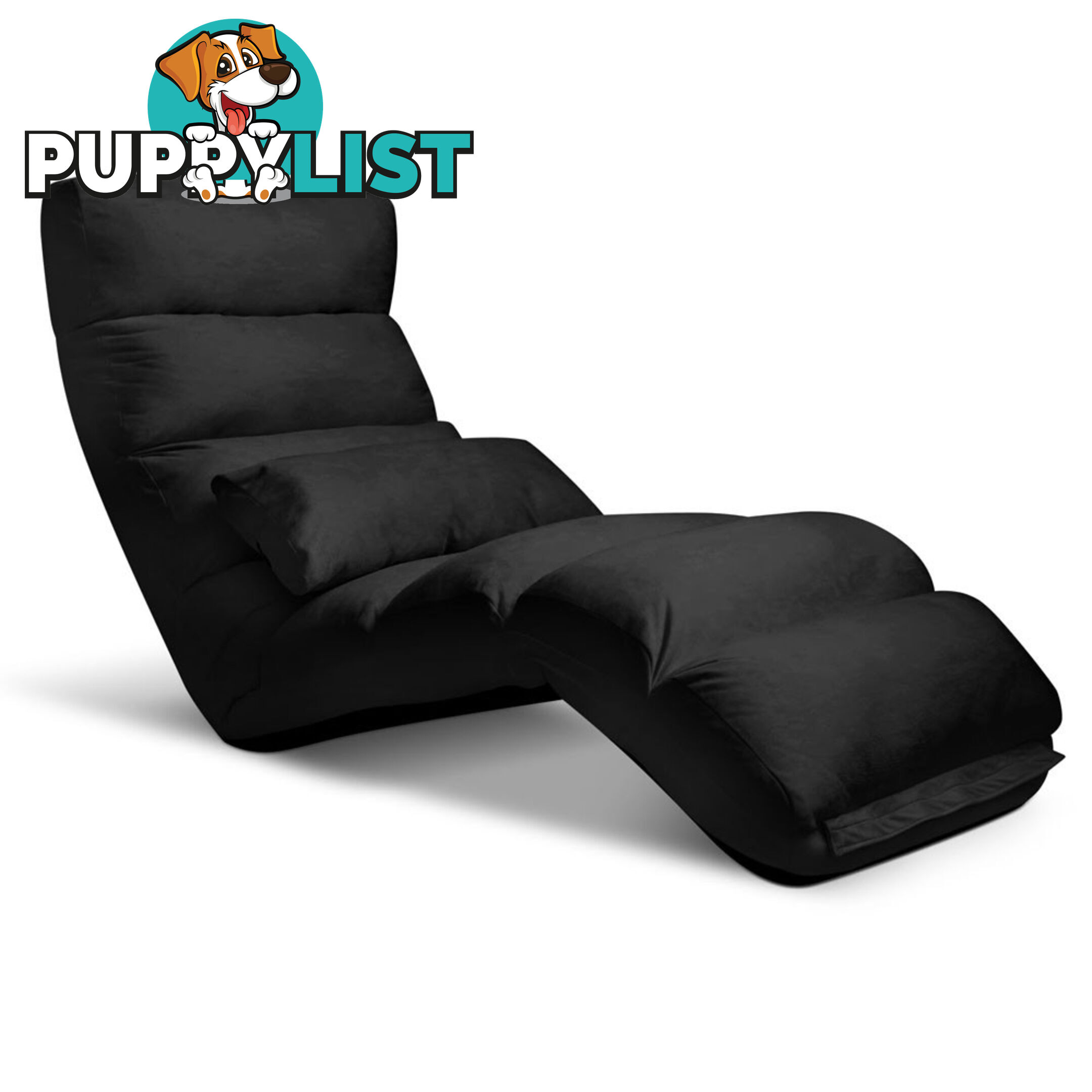 Lounge Sofa Chair - 75 Adjustable Angles  Black