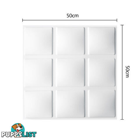 12 Pcs 3D Cube Design Wall Panel