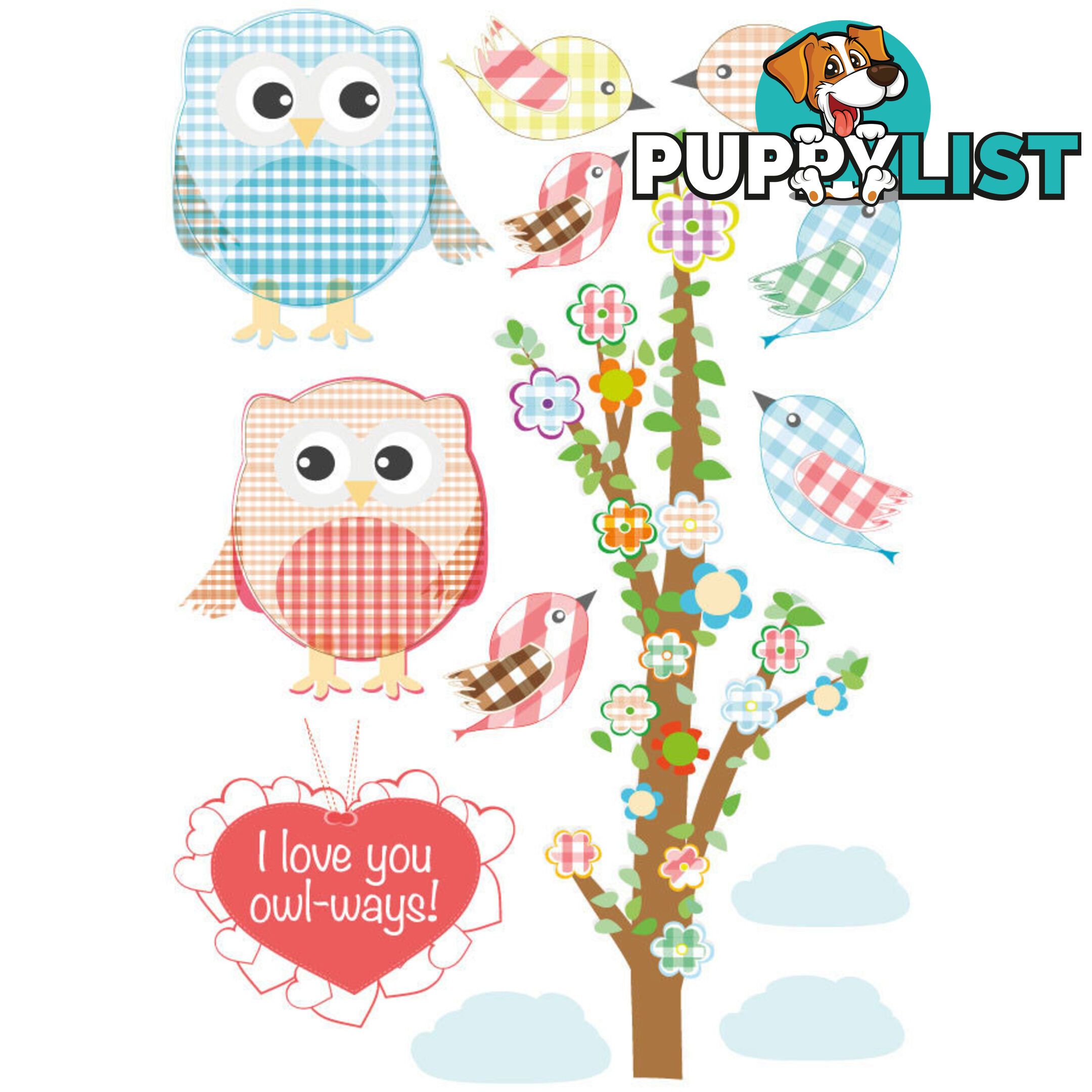 Love Owl-ways Tree Wall Stickers - Totally Movable