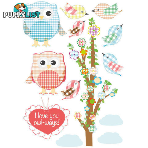 Love Owl-ways Tree Wall Stickers - Totally Movable