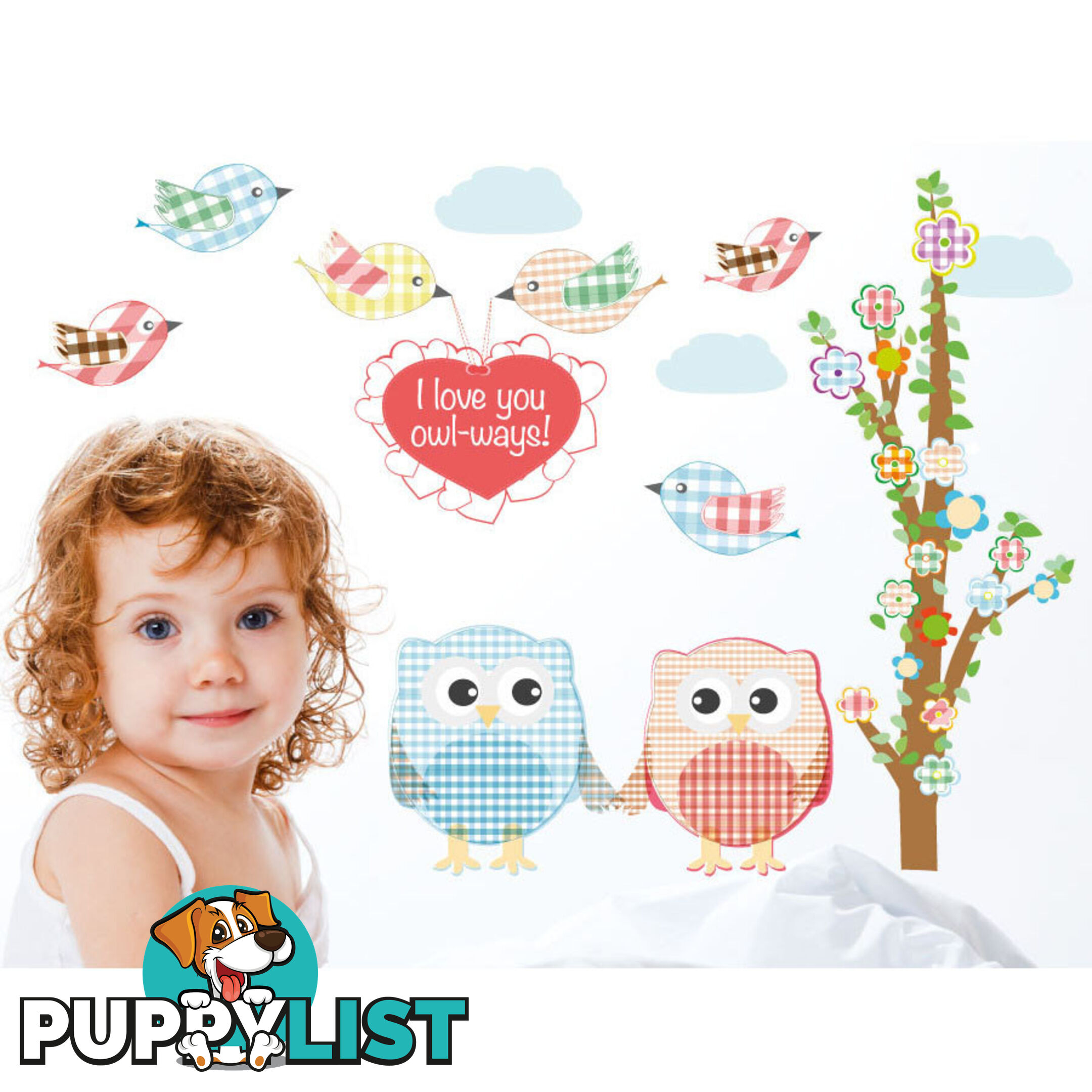 Love Owl-ways Tree Wall Stickers - Totally Movable