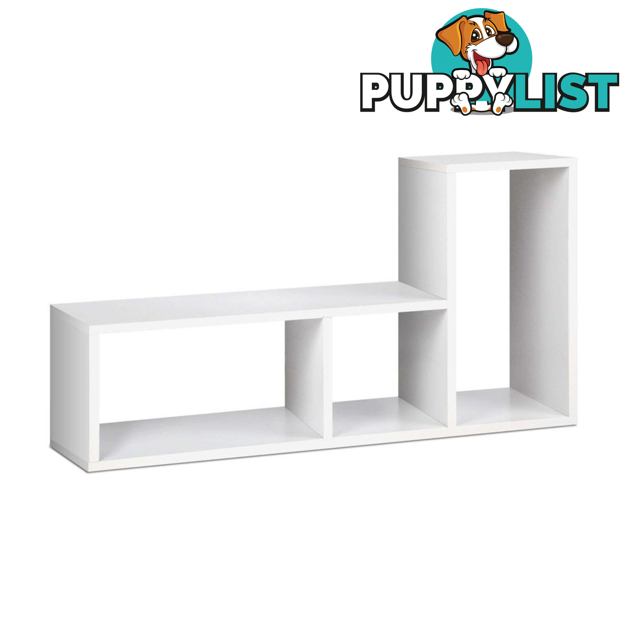 DIY L Shaped Display Shelf - White