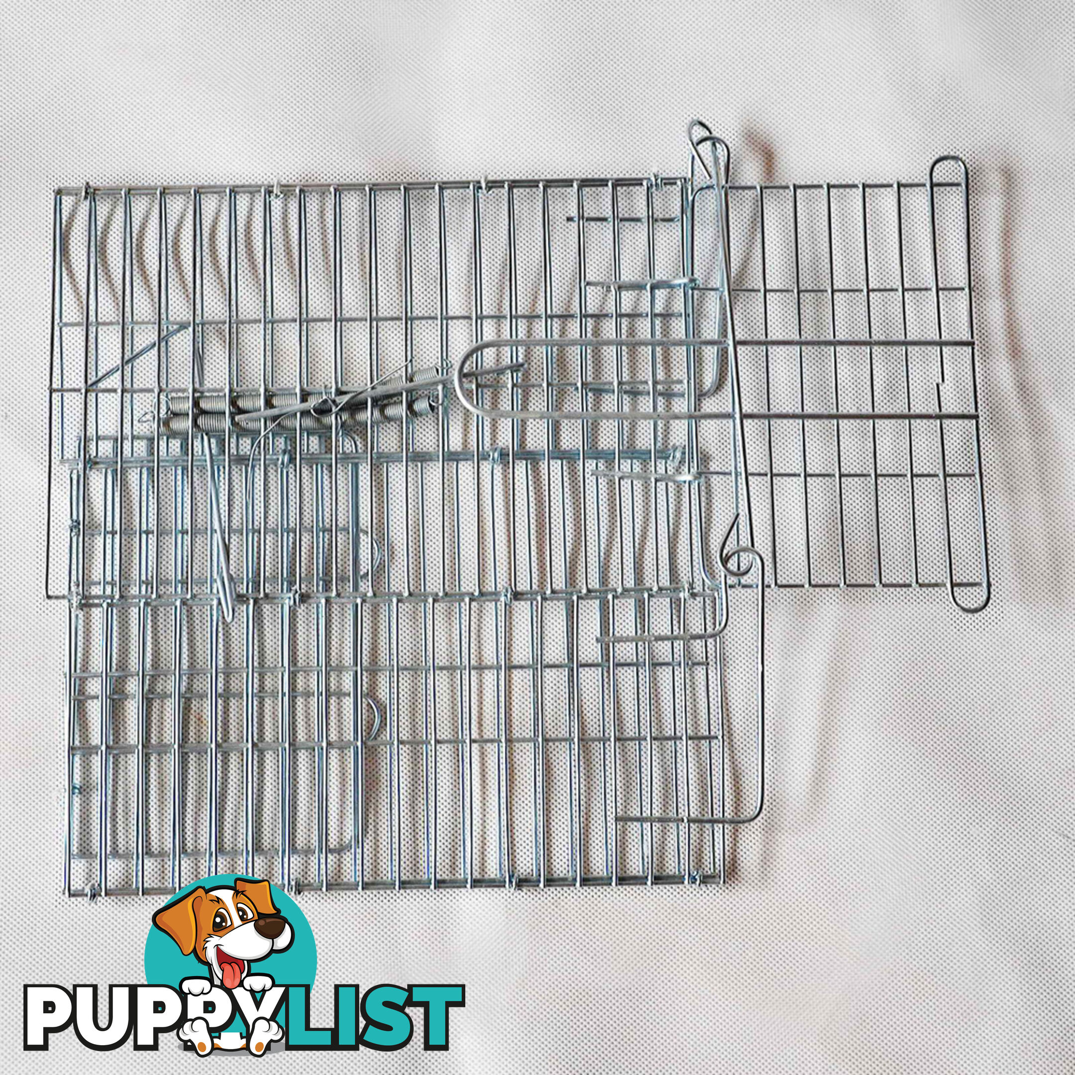 Set of 2 Humane Animal Trap Cage 66 x 23 x 25cm Silver