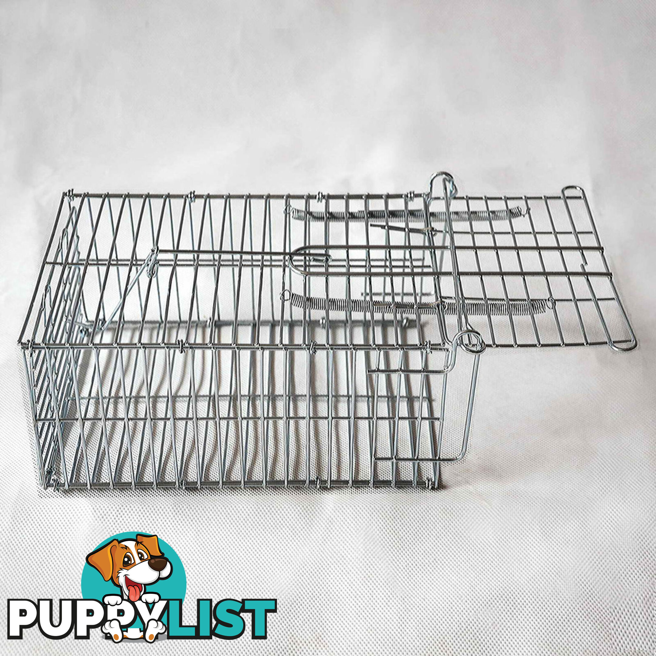 Set of 2 Humane Animal Trap Cage 66 x 23 x 25cm Silver