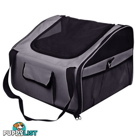 Pet Dog Cat Car Seat Carrier Travel Bag Large Grey