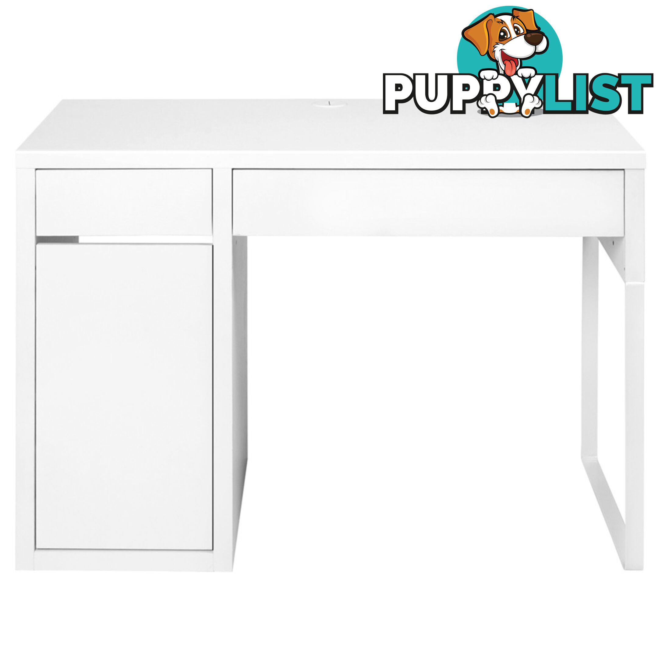 Office Study Computer Desk Cabinet White