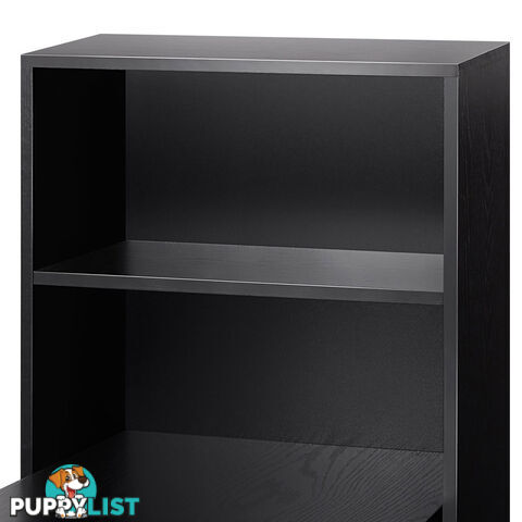 6 Storage Shelf Office Computer Desk Black