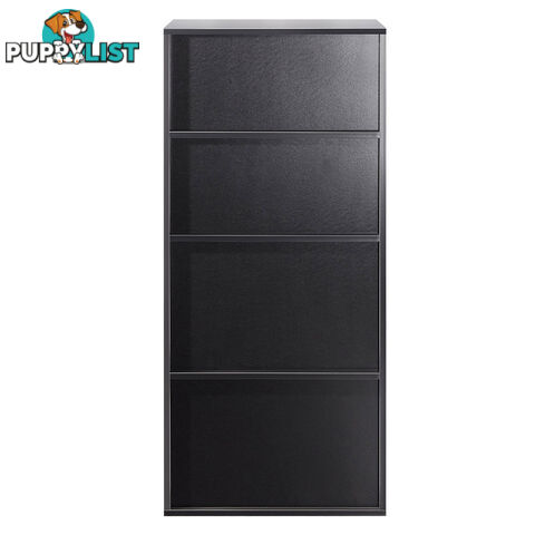 6 Storage Shelf Office Computer Desk Black