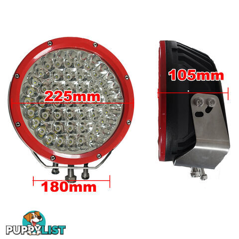 2X 9inch 315w CREE LED Driving Light Spot Beam Offroad Work Bar Lamp 12V 4WD 4X4 RED