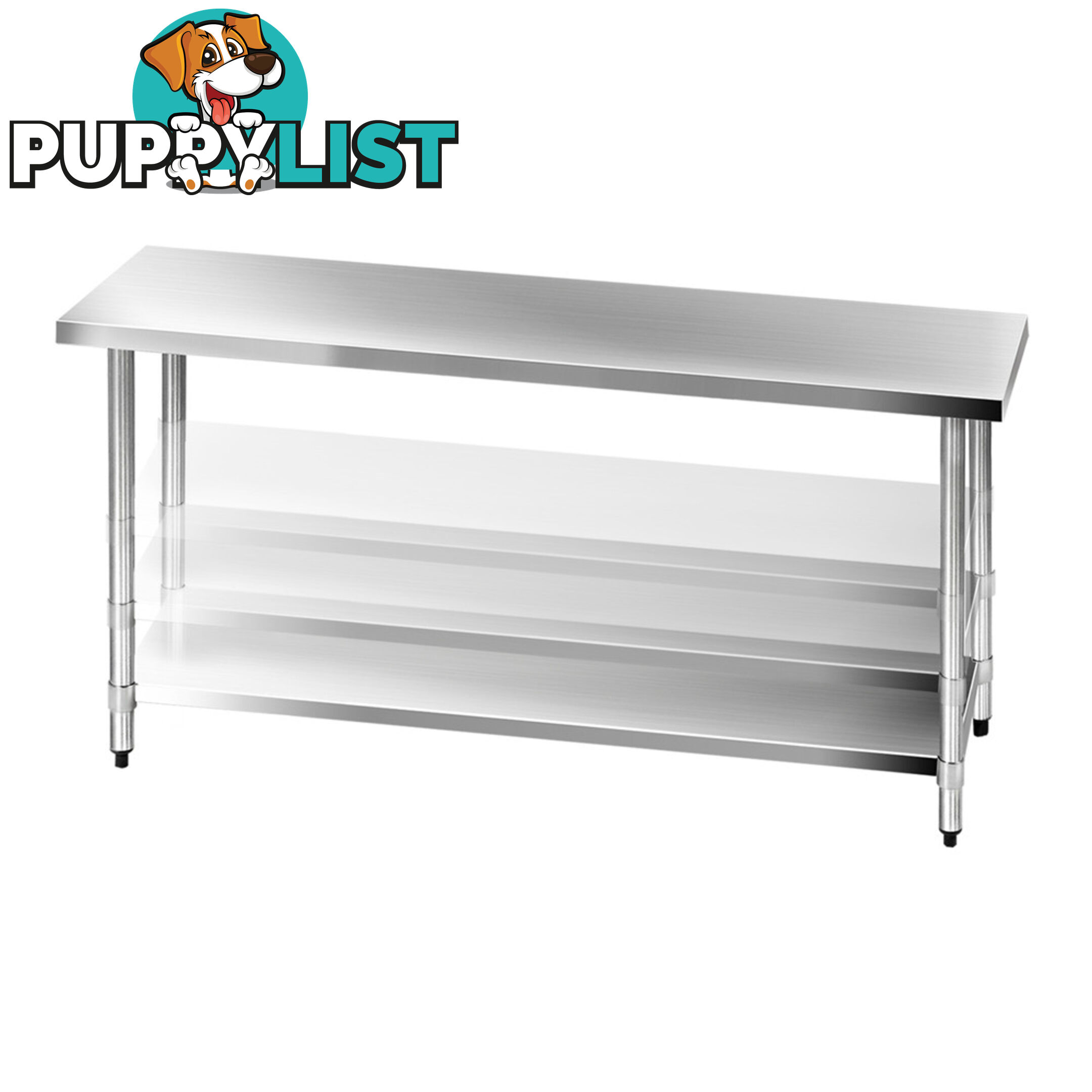 304 Stainless Steel Kitchen Work Bench Table 1829mm