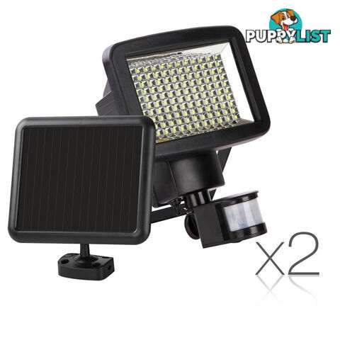 Set of 2 LED Solar Sensor Light 60 SMD