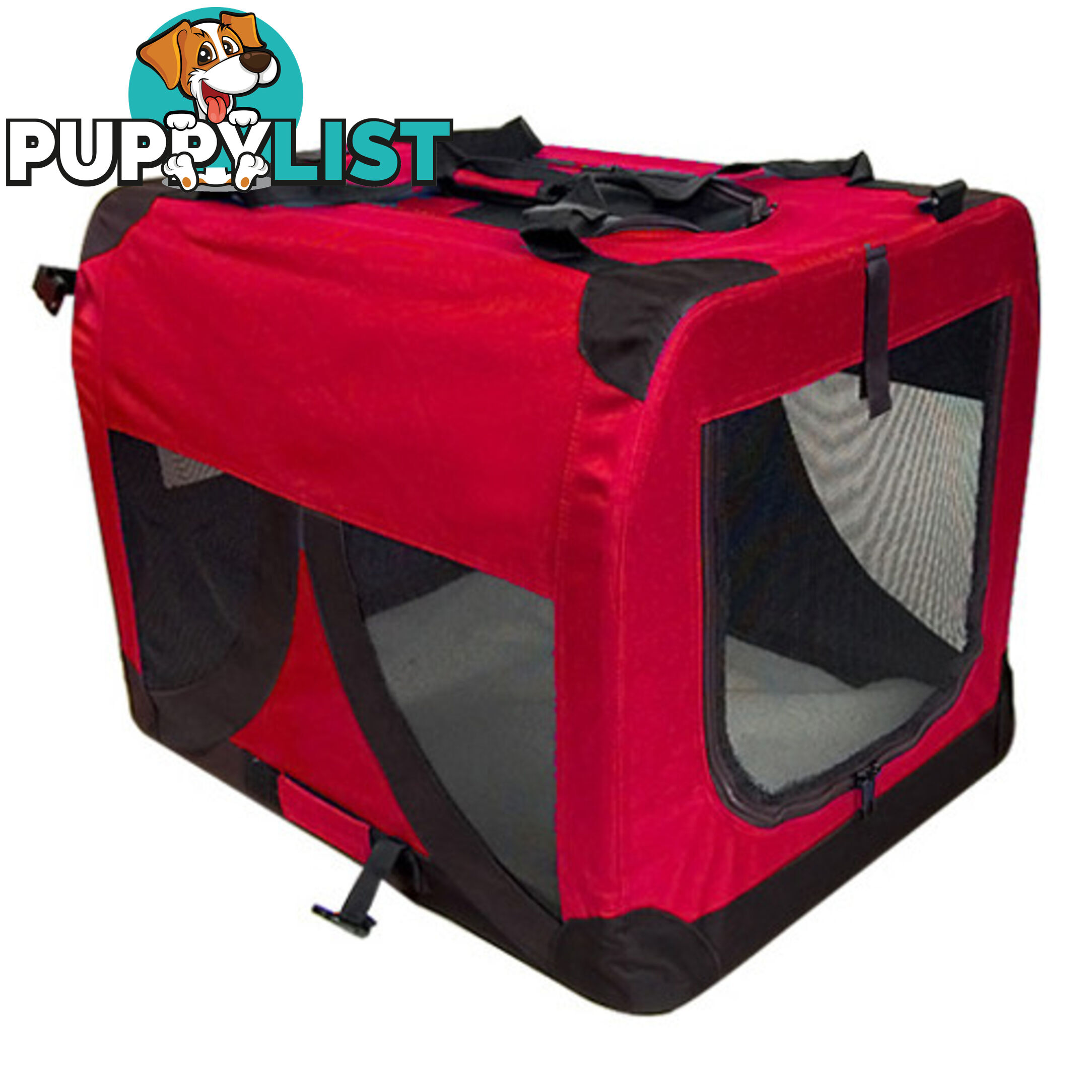 Large Portable Soft Pet Dog Crate Cage Kennel Red