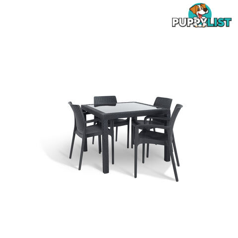 Keter Sumatra Table  w/ 4 Bali Chairs