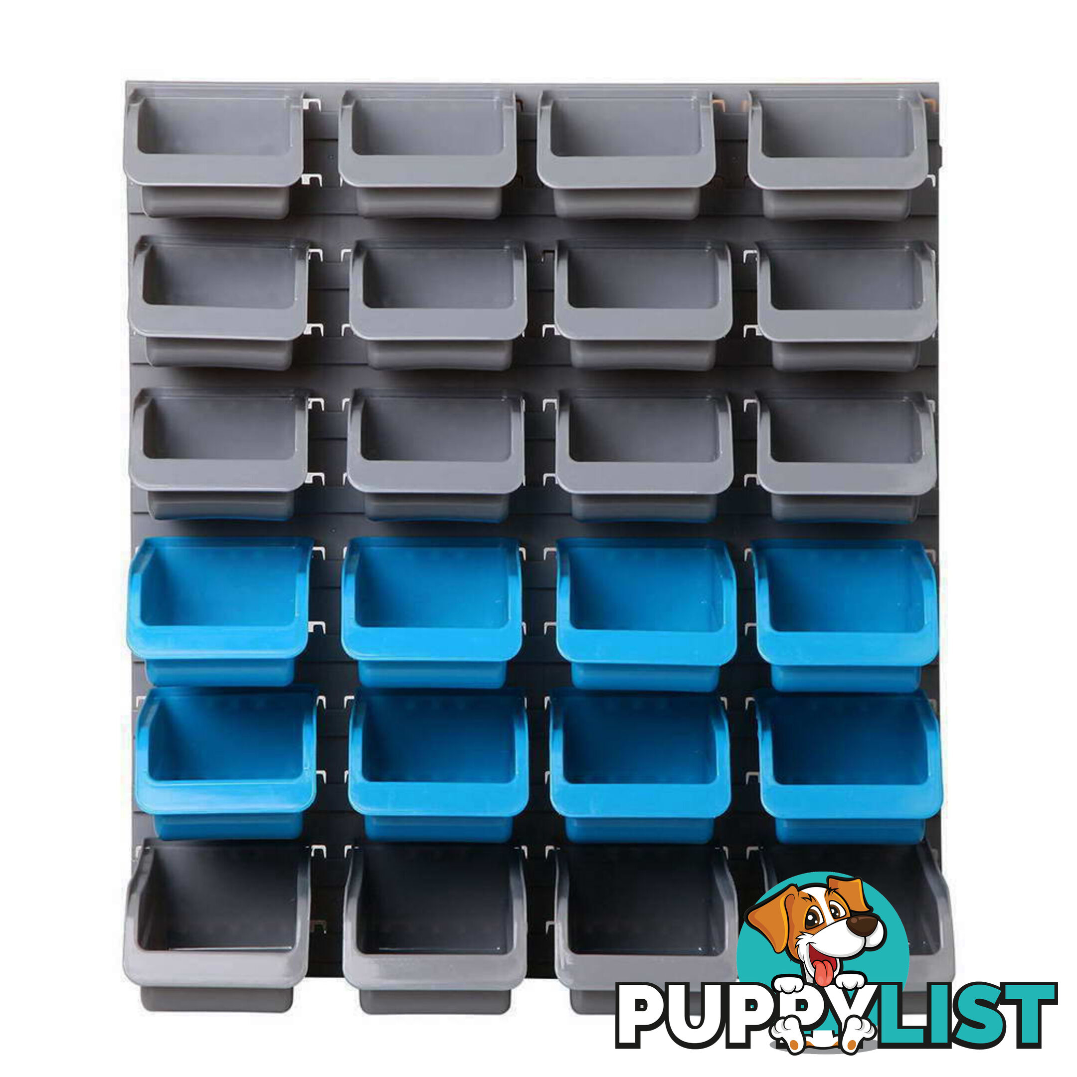 48 Piece Bin Wall Mounted Storage Rack