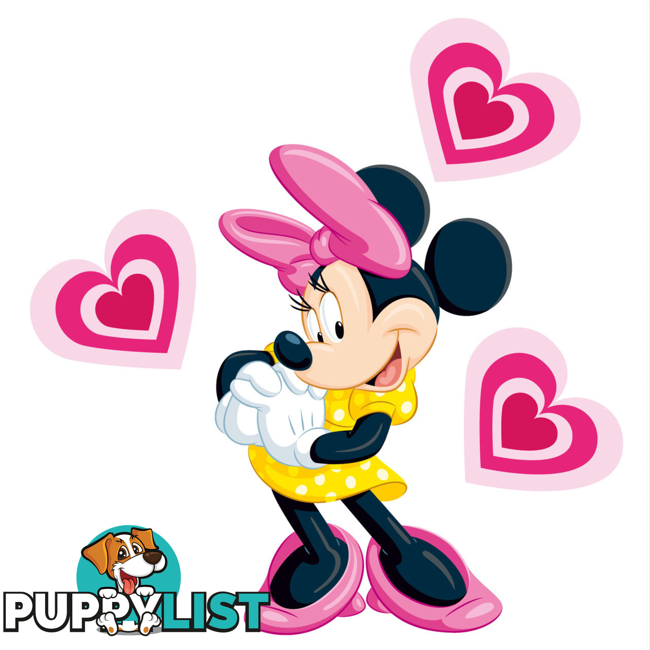 10 X Minnie Mouse Wall Stickers - Totally Movable over and over