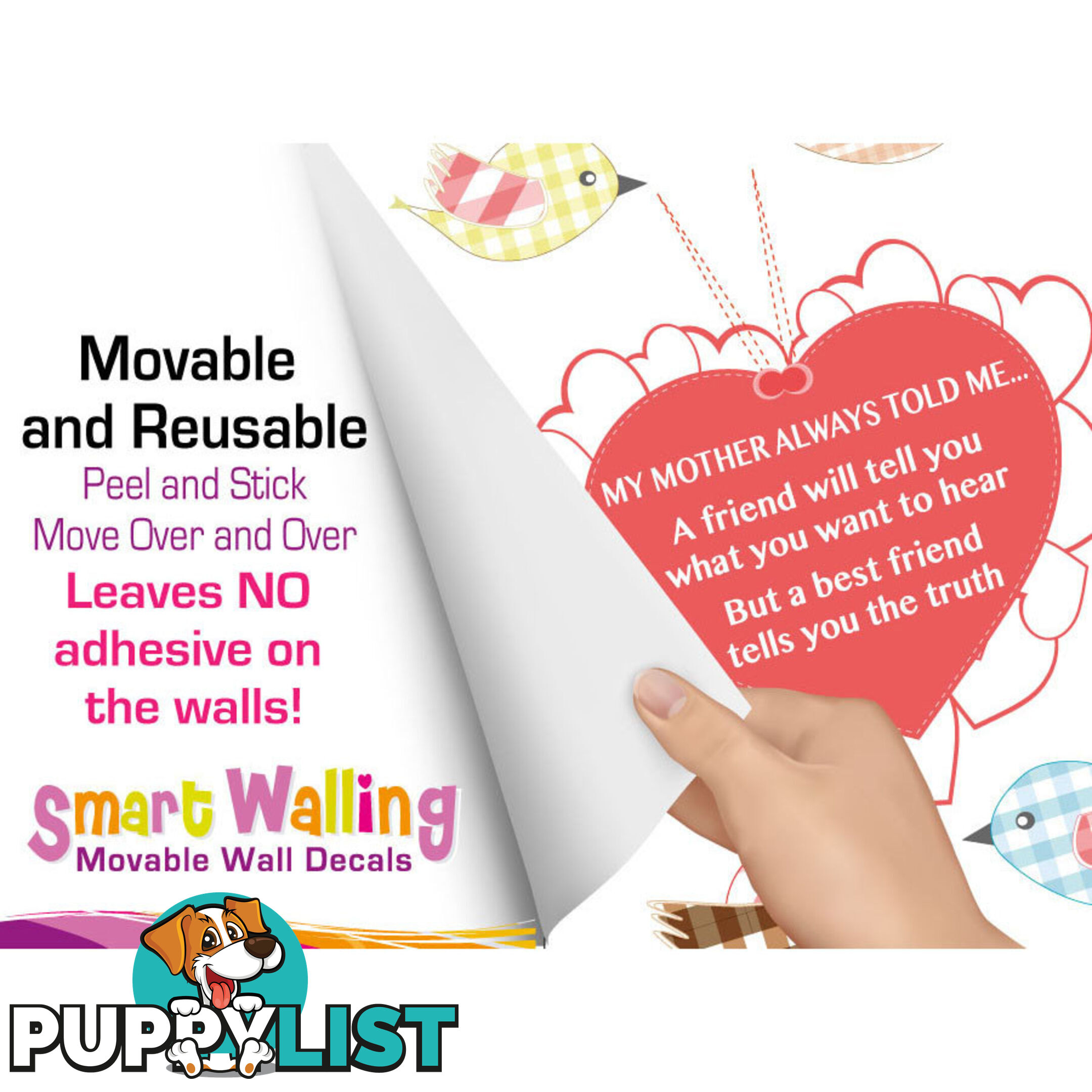 Extra Large Size My Mother Told Me Wall Sticker Quotes - Totally Movable