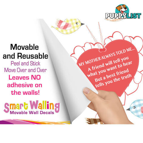 Extra Large Size My Mother Told Me Wall Sticker Quotes - Totally Movable