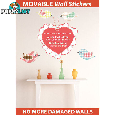 Extra Large Size My Mother Told Me Wall Sticker Quotes - Totally Movable